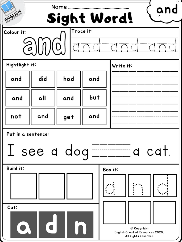 121 the sight words worksheets printable 117 117 jpg