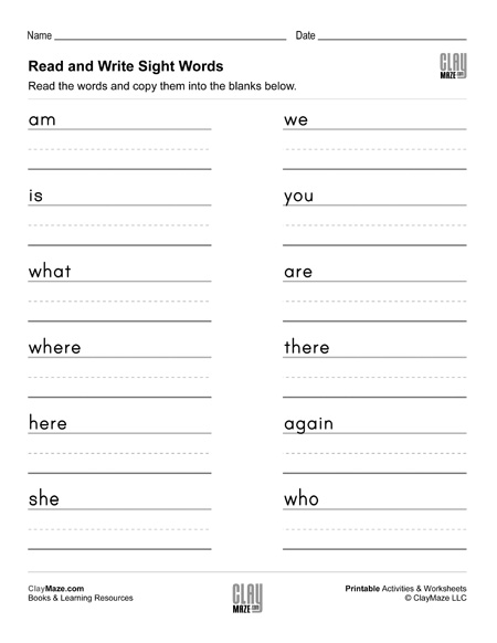 121 the sight words worksheets printable 20 20 jpg