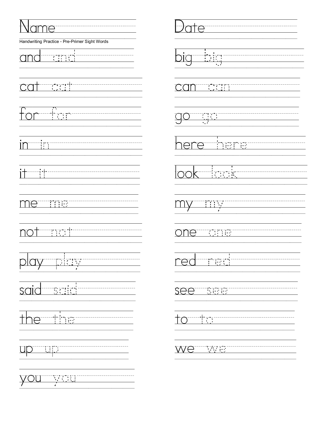 121 the sight words worksheets printable 25 25 jpg