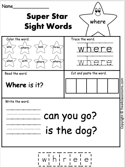 121 the sight words worksheets printable 87 87 jpg