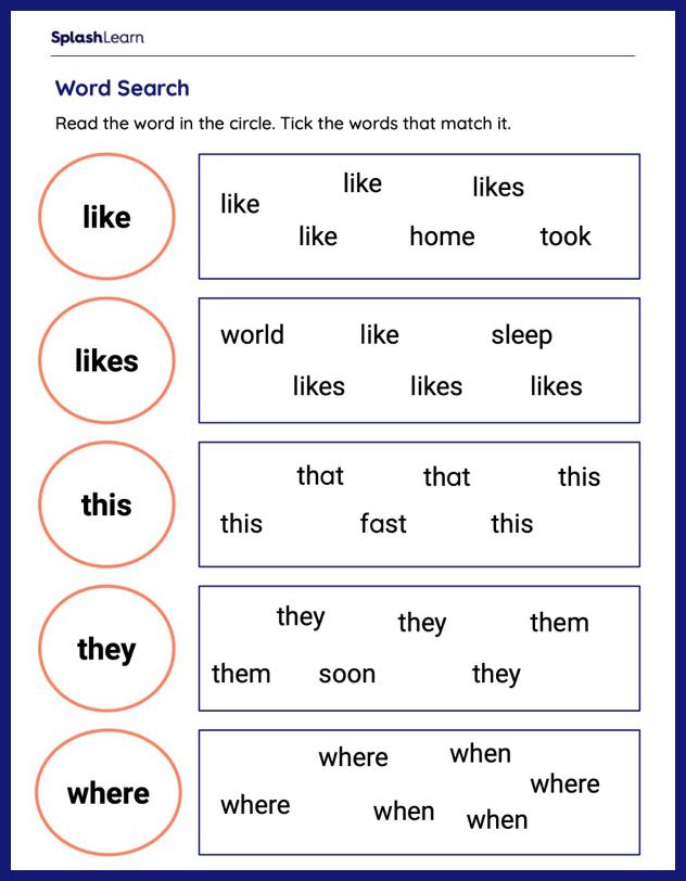 121 the sight words worksheets printable 95 95 jpg