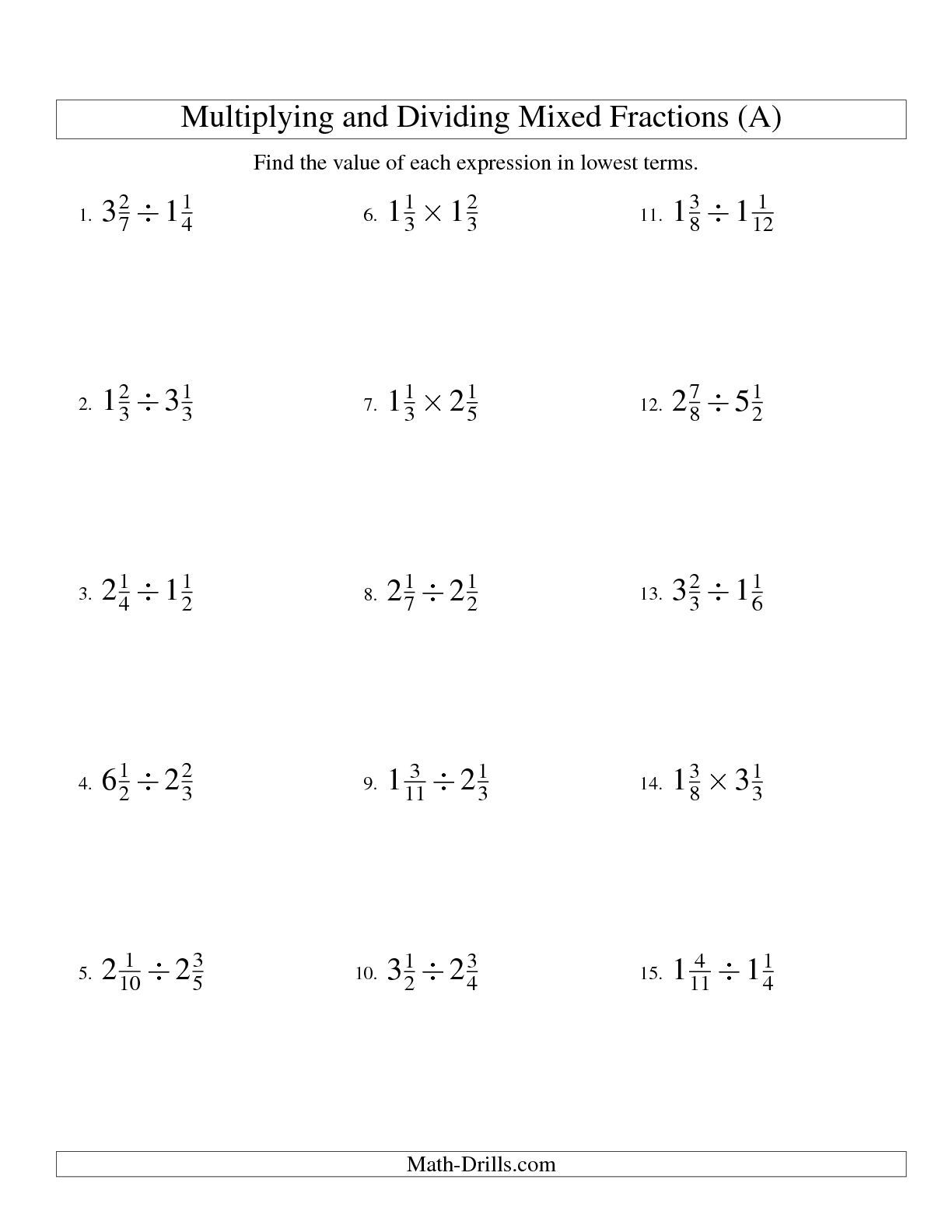 50 multiply and divide fractions worksheets printable 19 19 jpg