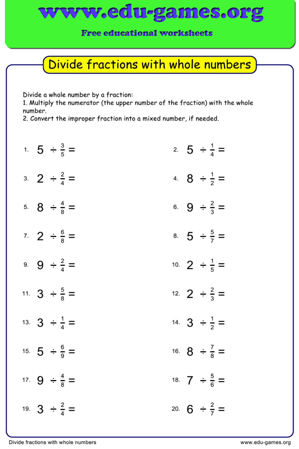 50 multiply and divide fractions worksheets printable 5 5 jpg