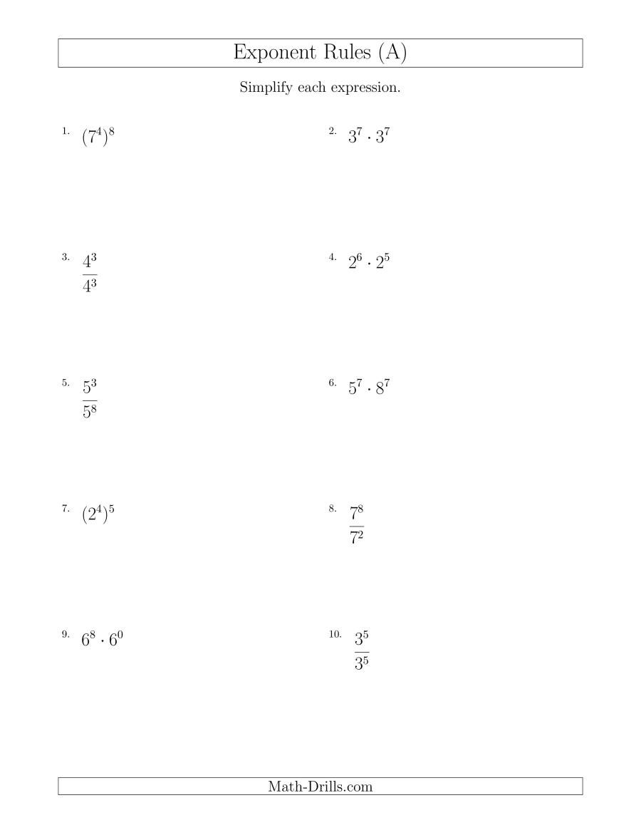 grade 6 exponents worksheets printable 66 66 jpg