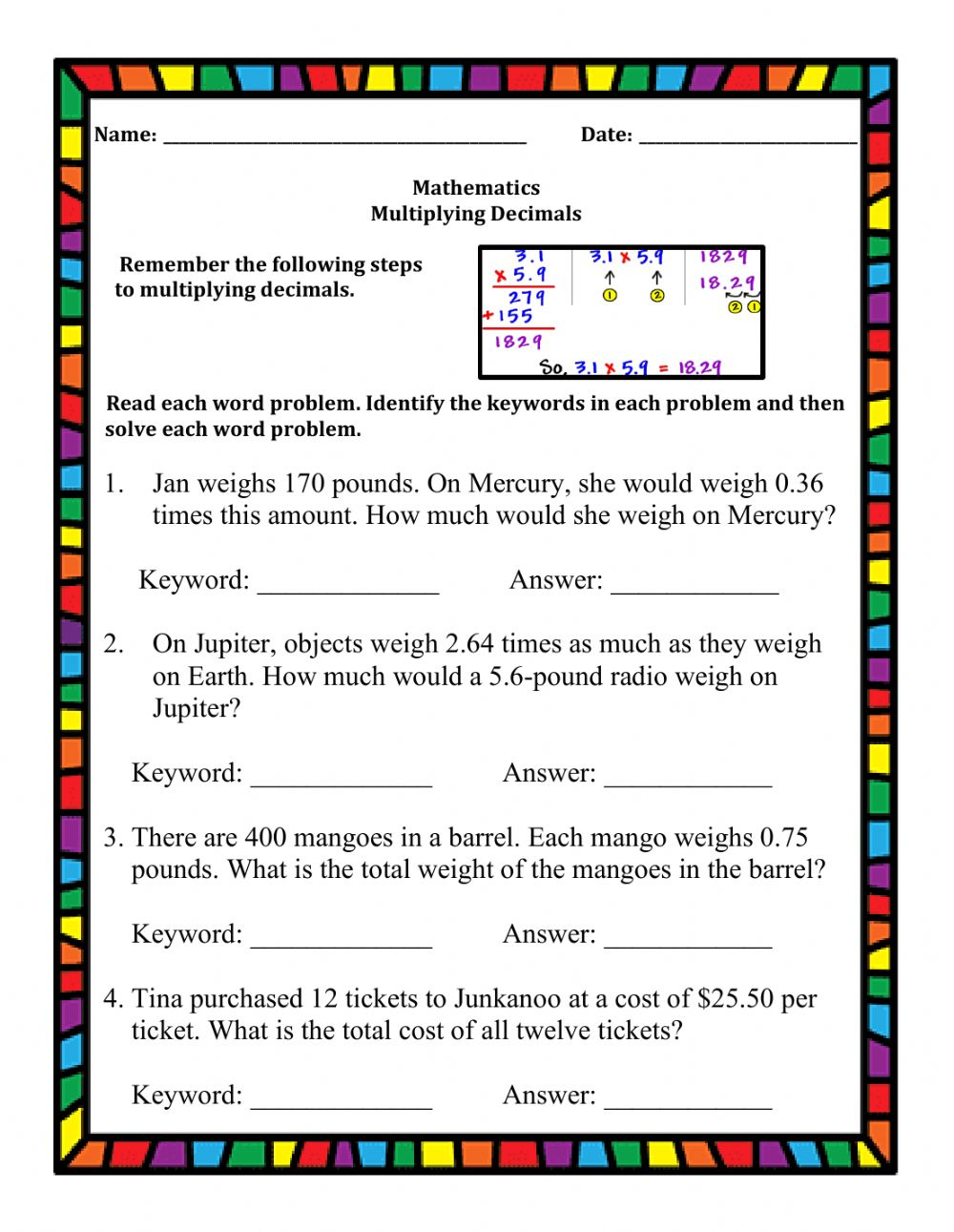 110 grade 6 decimals multiplication printable 2 jpg