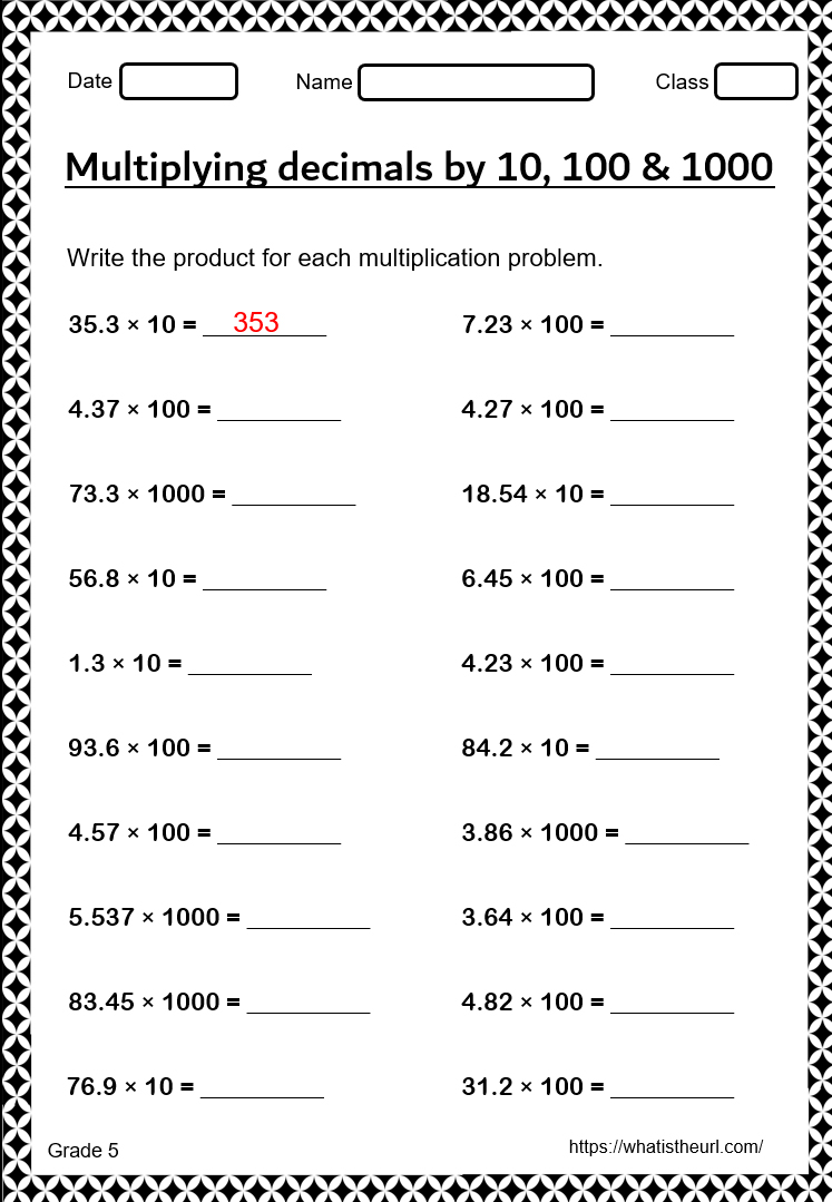 110 grade 6 decimals multiplication printable 71 jpg