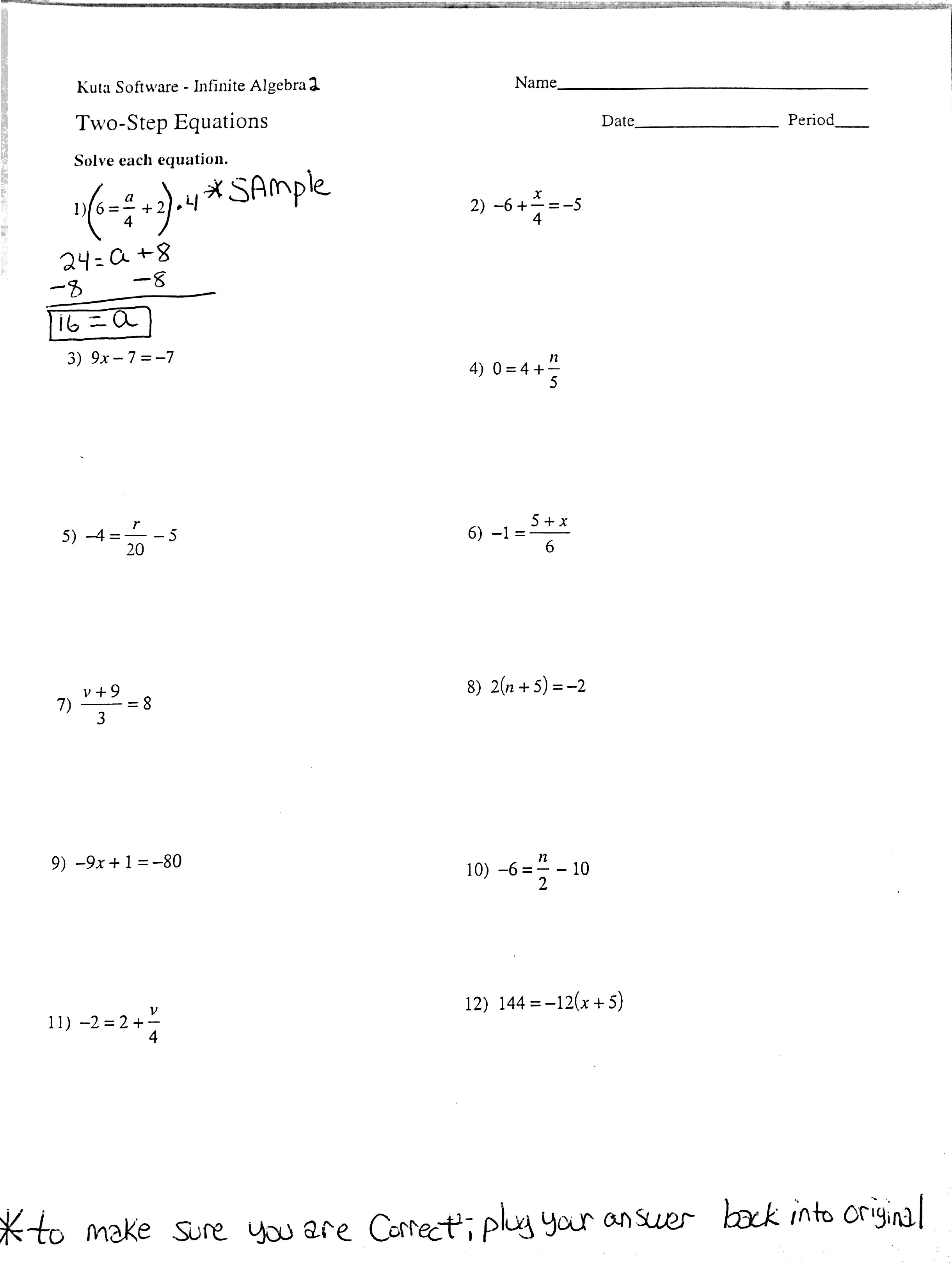 115 two step equation worksheets comprehensive and printable 102 jpg