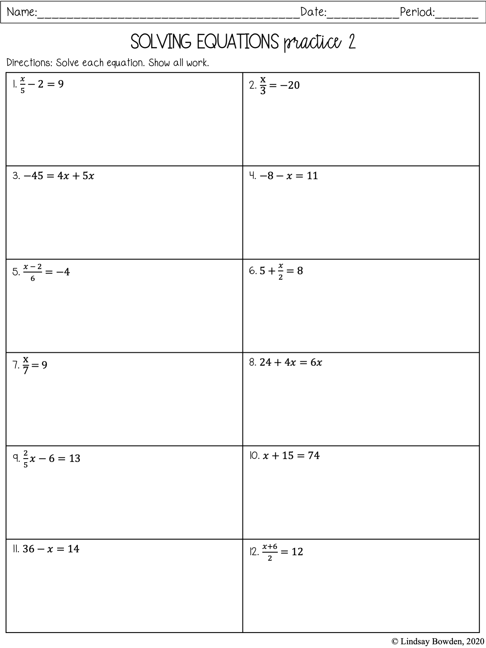 115 two step equation worksheets comprehensive and printable 25 jpg