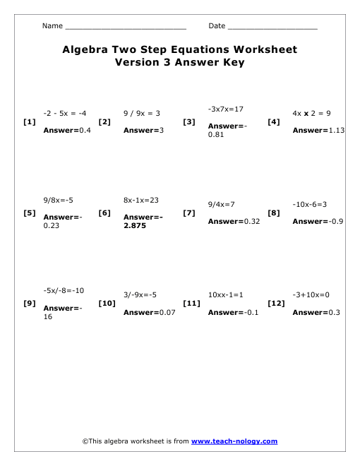 115 two step equation worksheets comprehensive and printable 35 jpg