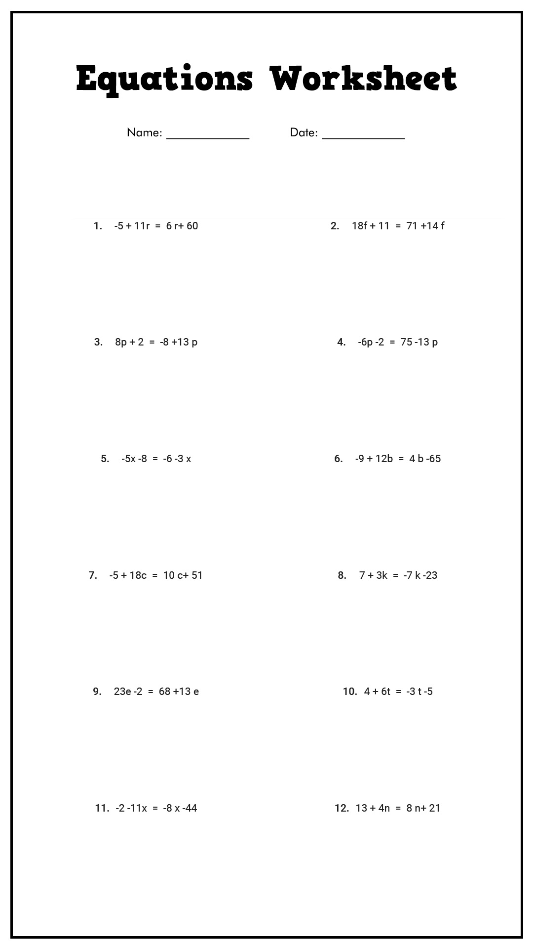 115 two step equation worksheets comprehensive and printable 86 jpg