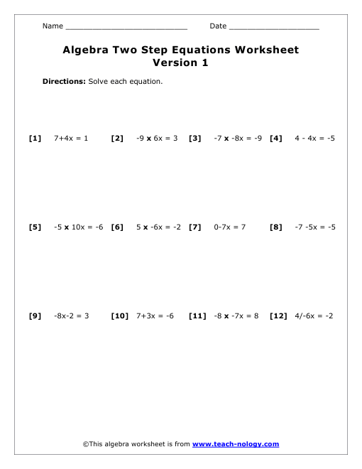 115 two step equation worksheets comprehensive and printable 90 jpg