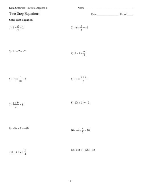 115 two step equation worksheets comprehensive and printable 98 jpg