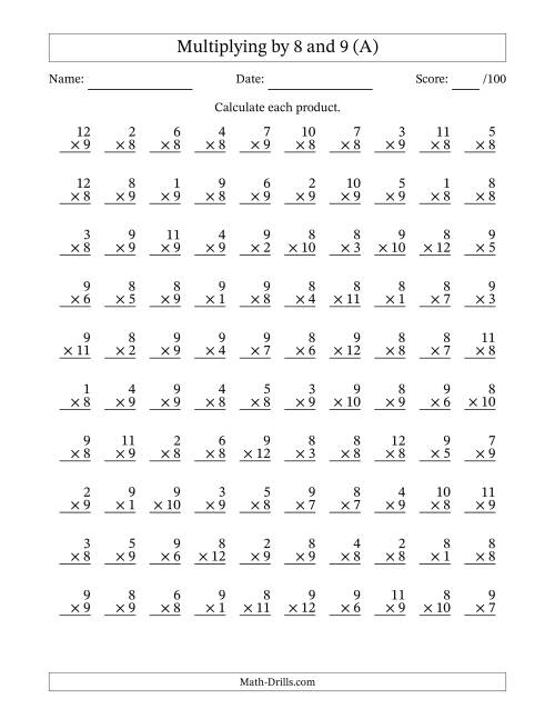 130 interactive multiplying by 8 worksheets printable 91 jpg