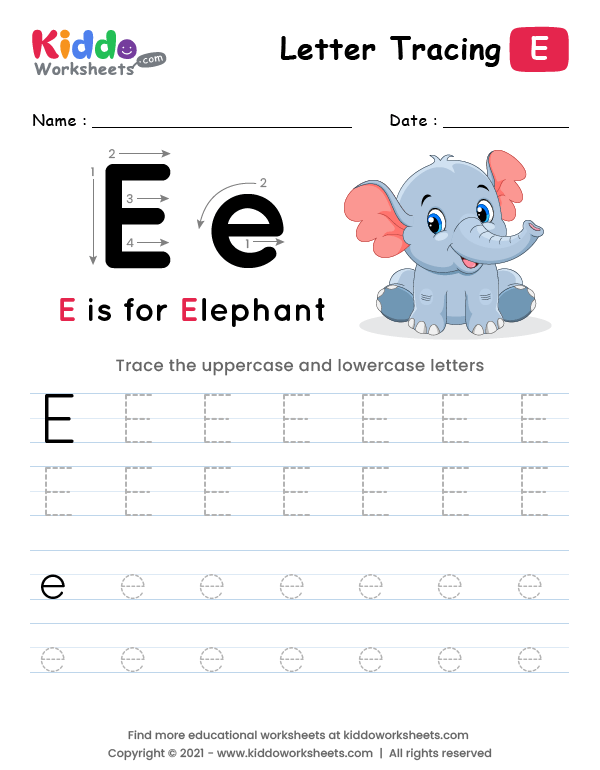 130 tracing the letter e worksheets printable 2 jpg