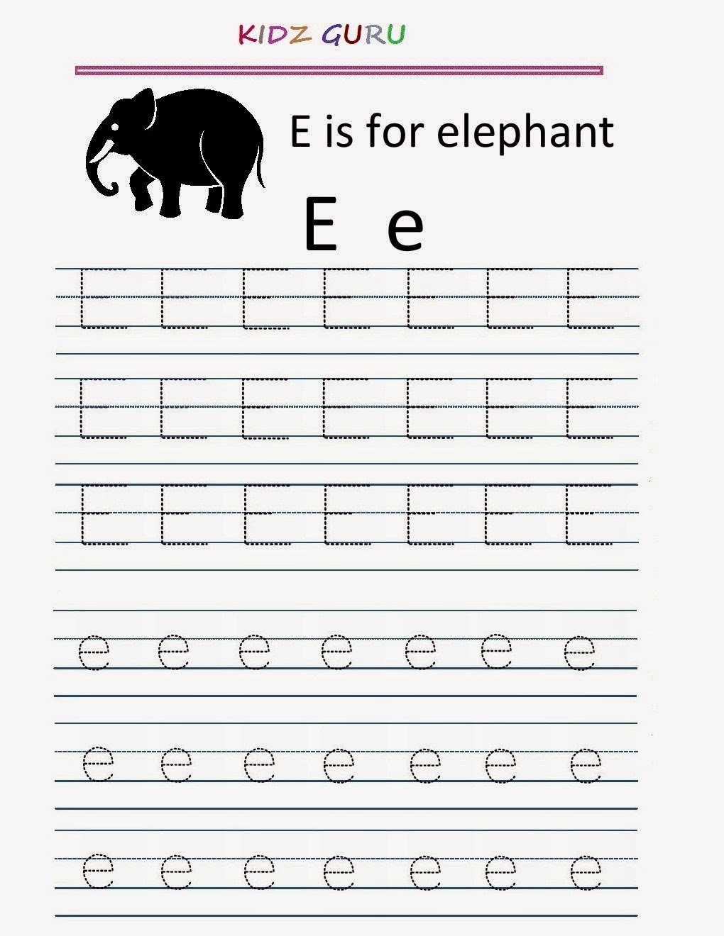 130 tracing the letter e worksheets printable 3 jpg