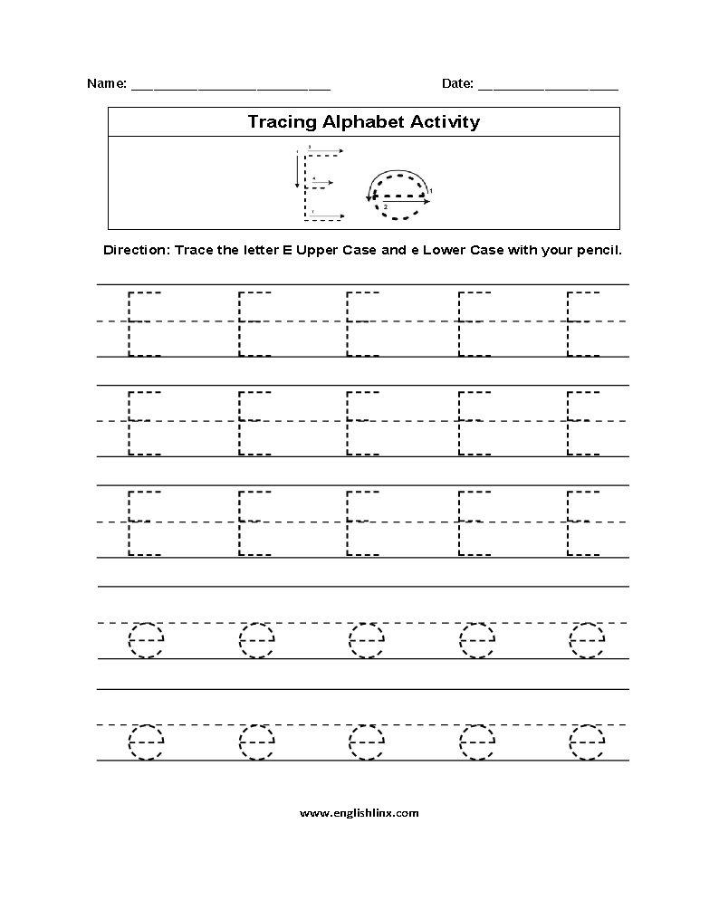 130 tracing the letter e worksheets printable 4 jpg