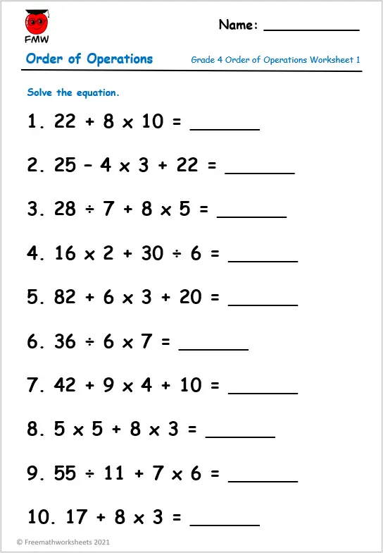 132 order of operations worksheets printable 1 jpg