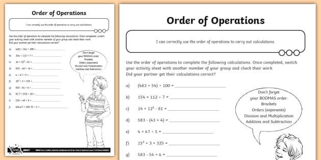 132 order of operations worksheets printable 121 jpg