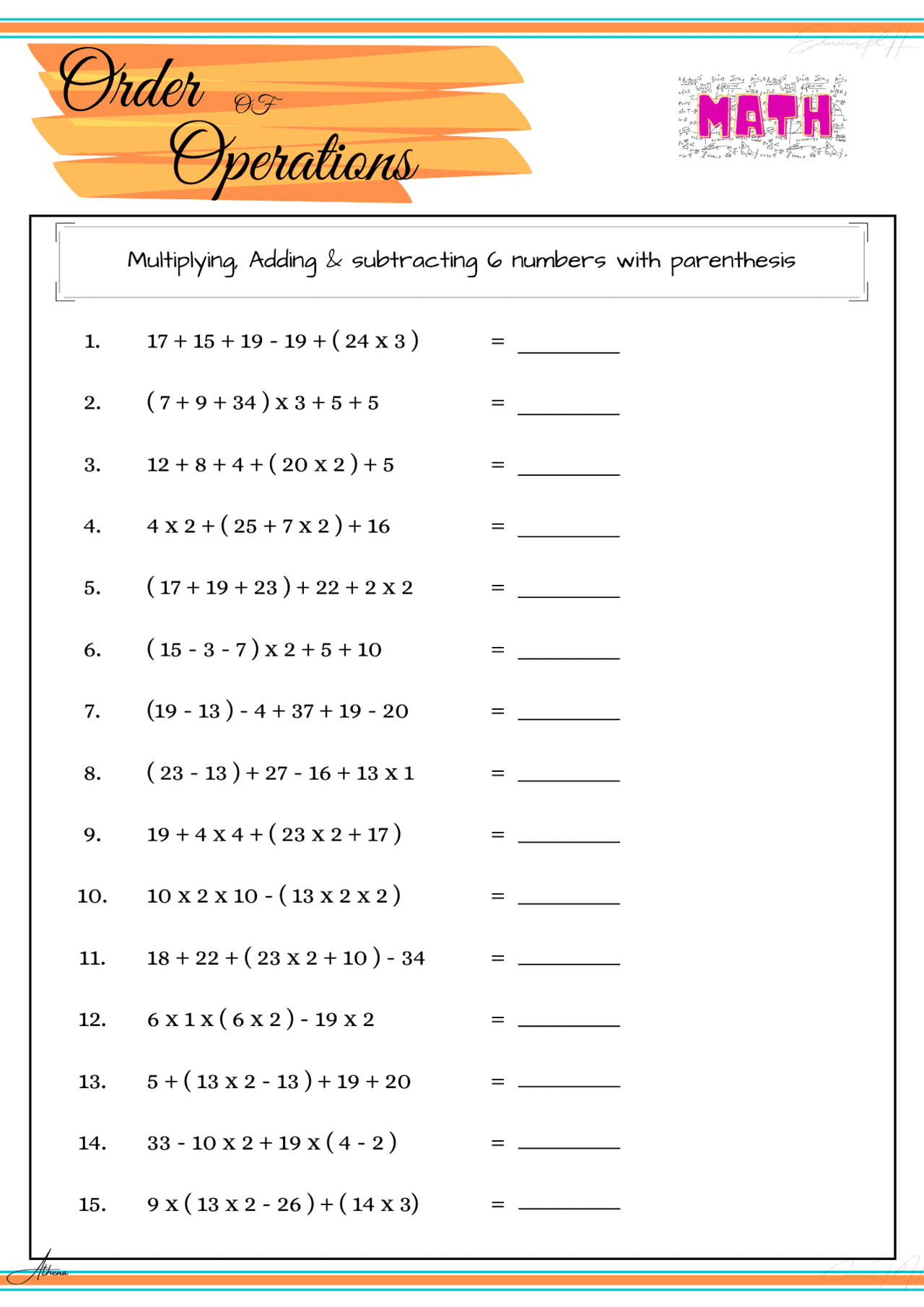 132 order of operations worksheets printable 122 jpg