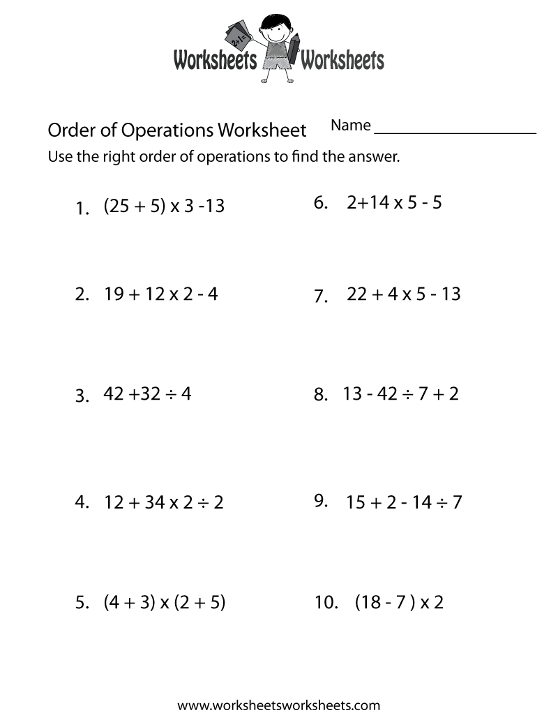 132 order of operations worksheets printable 124 jpg