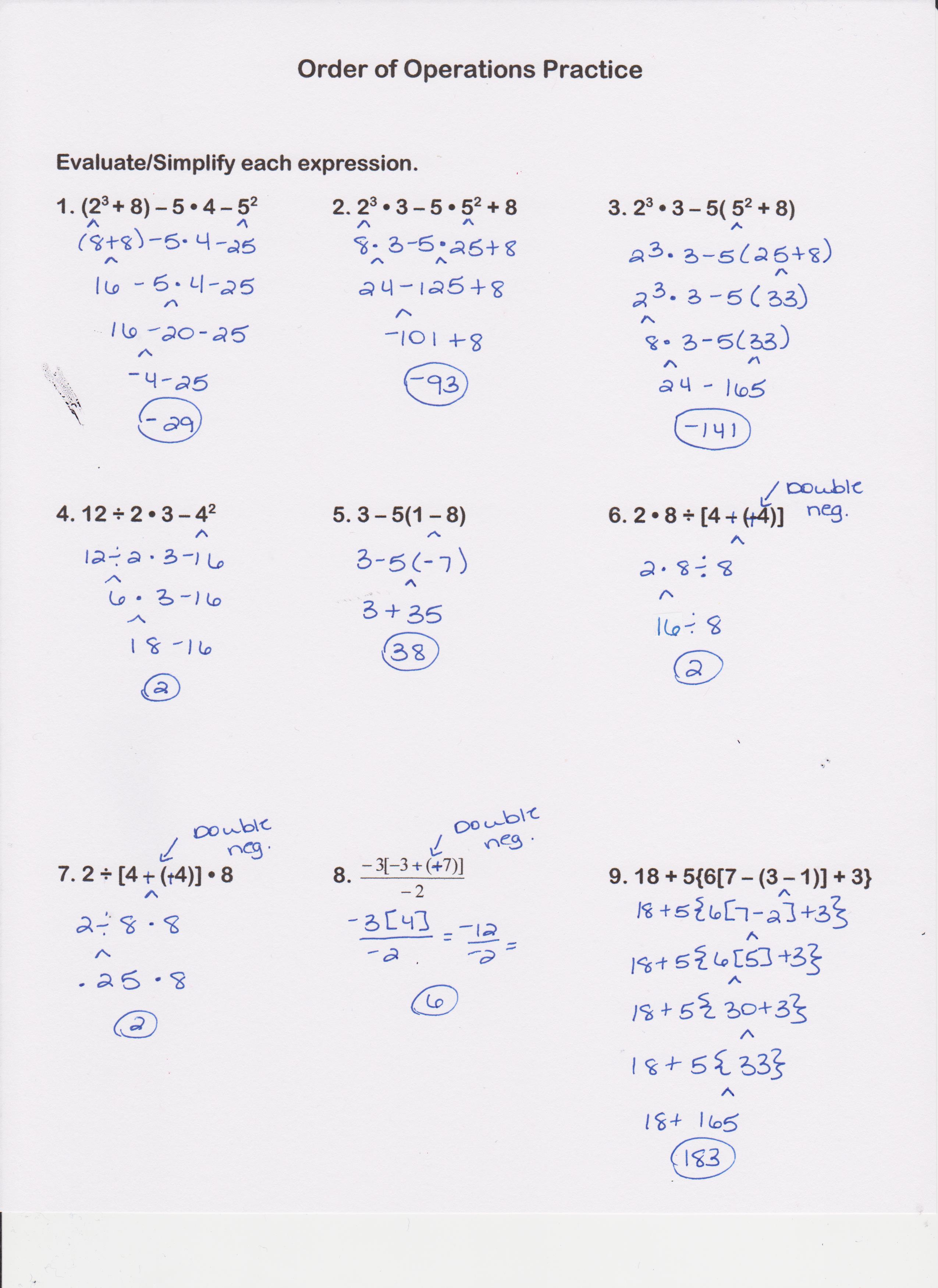 132 order of operations worksheets printable 125 jpg