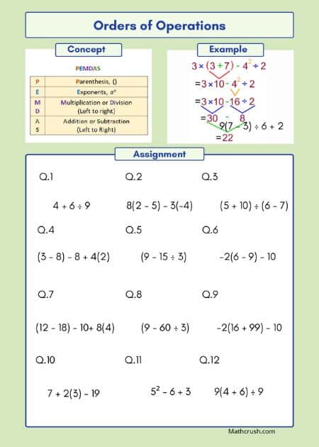 132 order of operations worksheets printable 129 jpg