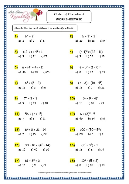 132 order of operations worksheets printable 130 jpg