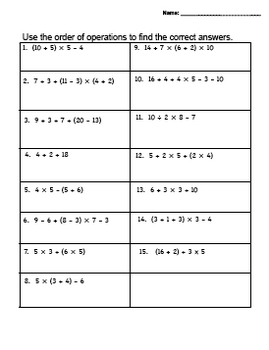 132 order of operations worksheets printable 8 jpg