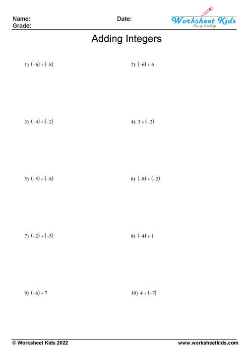 94 grade 6 integers worksheets printable 2 jpg