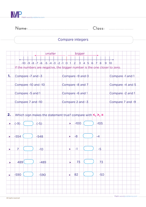 94 grade 6 integers worksheets printable 3 jpg