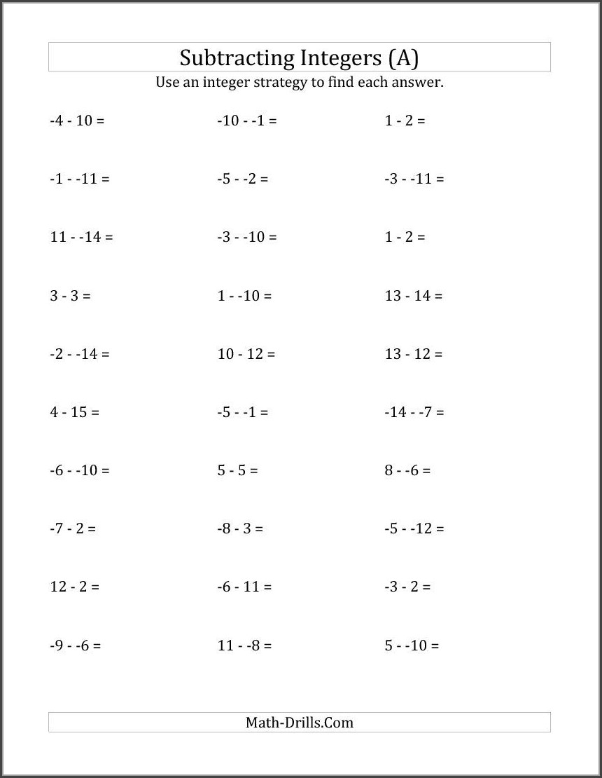 94 grade 6 integers worksheets printable 46 jpg