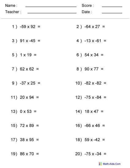 94 grade 6 integers worksheets printable 8 jpg