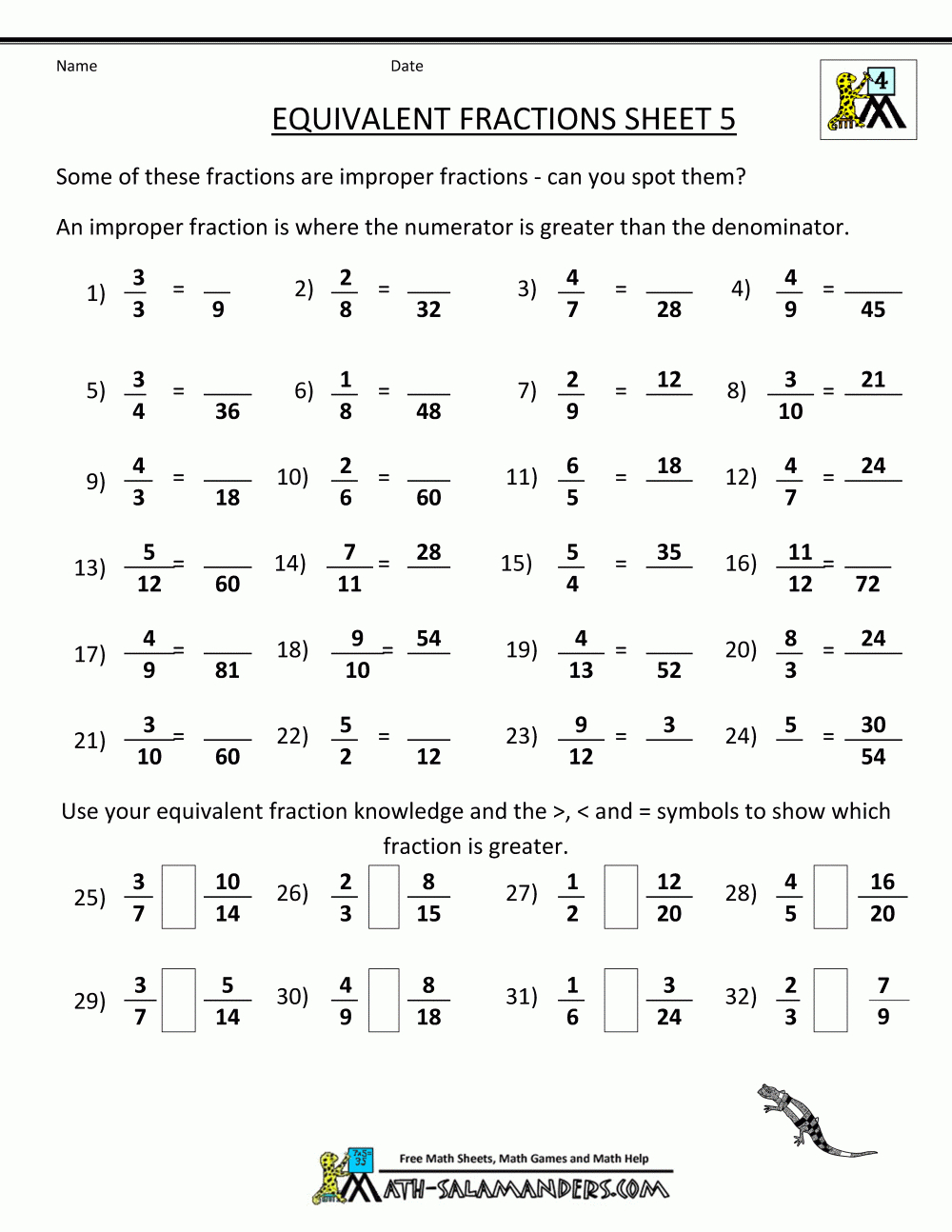 98 equivalent fraction worksheets printable 83 jpg