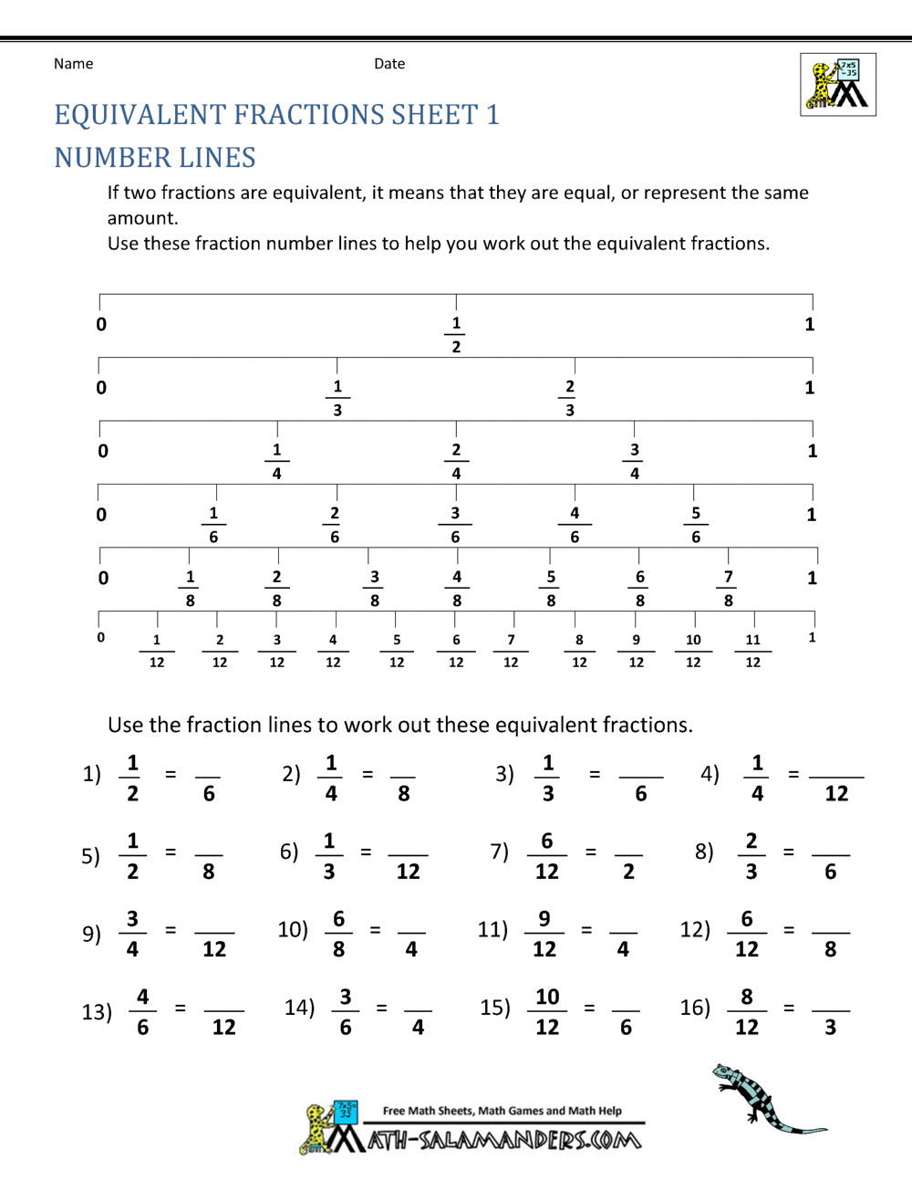 98 equivalent fraction worksheets printable 90 jpg