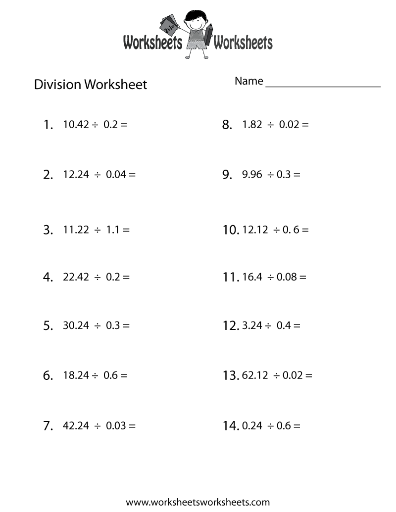 114 dividing decimals worksheets printable 2 jpg