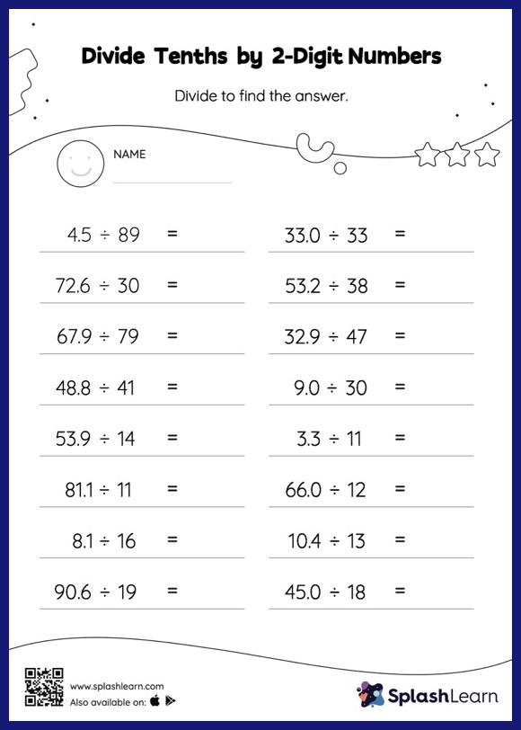 114 dividing decimals worksheets printable 26 jpg