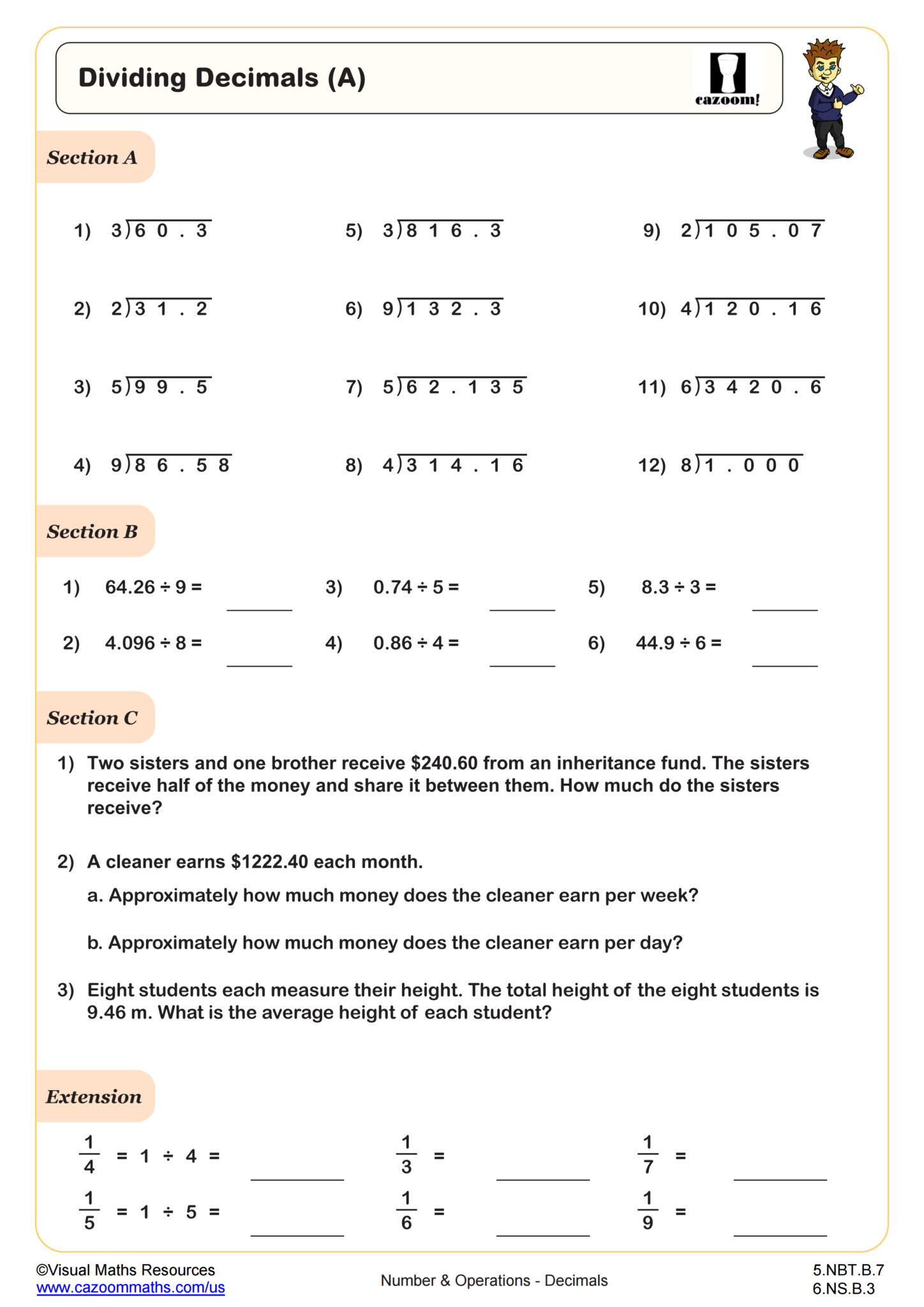 114 dividing decimals worksheets printable 27 jpg