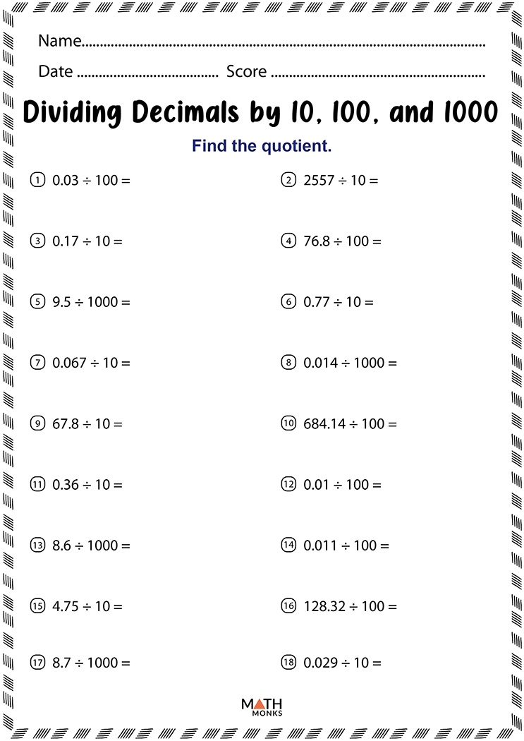 114 dividing decimals worksheets printable 29 jpg