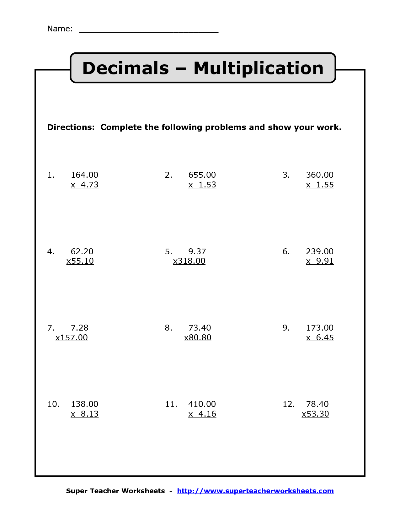 114 dividing decimals worksheets printable 30 jpg