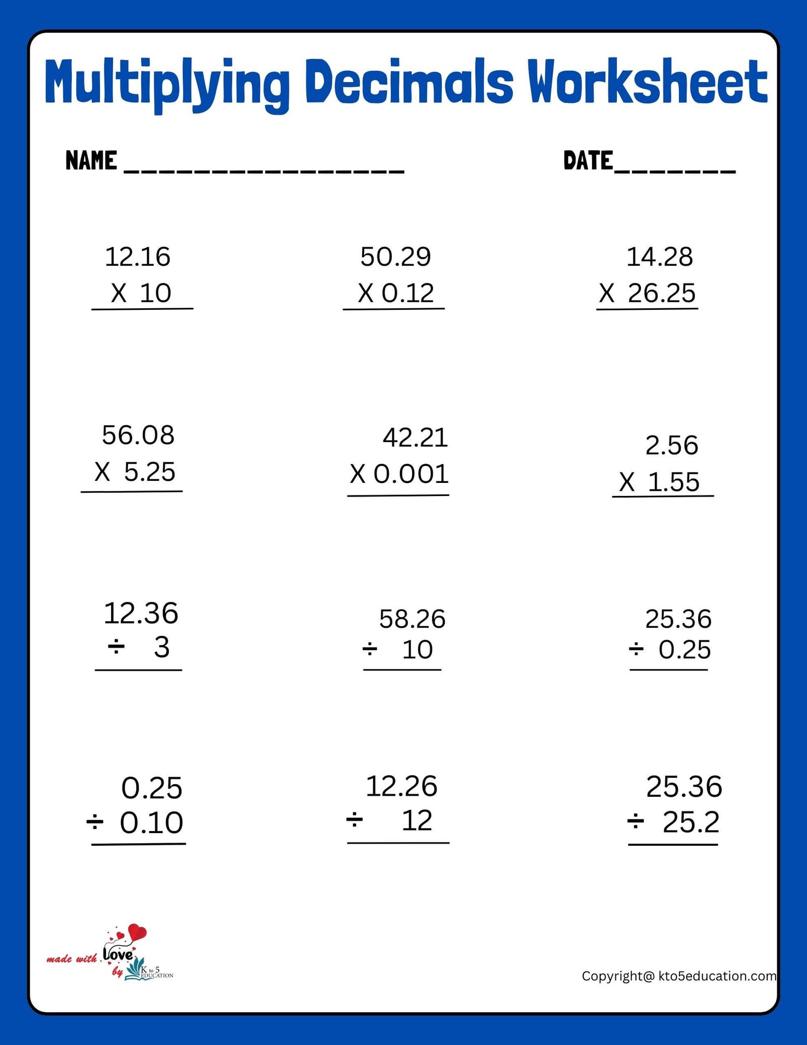 114 dividing decimals worksheets printable 31 jpg