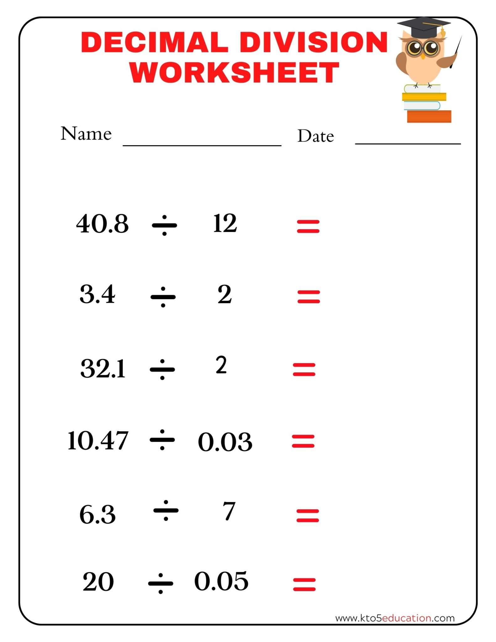 114 dividing decimals worksheets printable 4 jpg