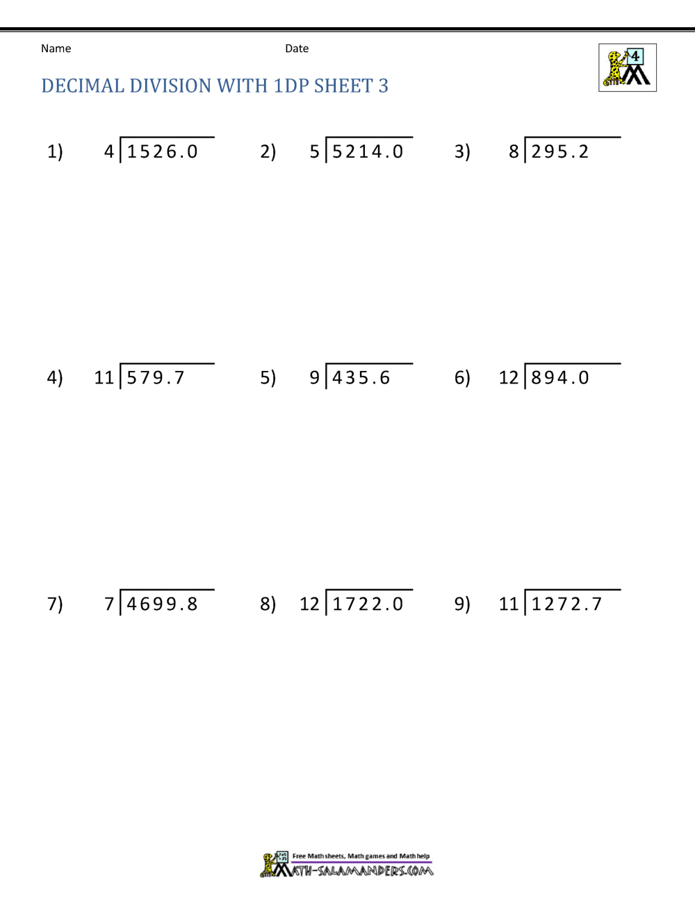 114 dividing decimals worksheets printable 8 jpg