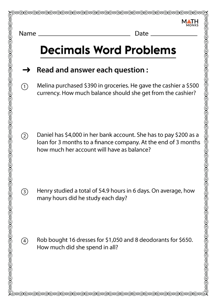 114 dividing decimals worksheets printable 9 jpg