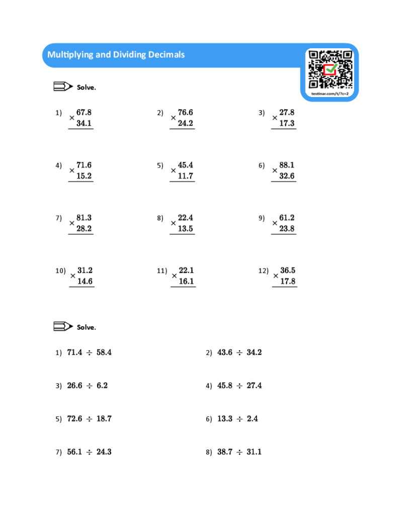 114 dividing decimals worksheets printable 96 jpg